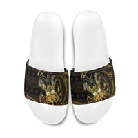 Niue Christmas Slide Sandals Niuean Crab Xmas Tribal Waves - Polynesian Pride