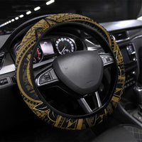 Niue Christmas Steering Wheel Cover Niuean Crab Xmas Tribal Waves - Polynesian Pride