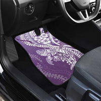 Hawaii Puakenikeni And Maile Lei Car Mats Violet Polynesian Shark Tattoo DT05