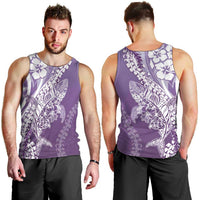 Hawaii Puakenikeni And Maile Lei Men Tank Top Violet Polynesian Shark Tattoo DT05