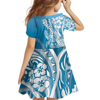 Hawaii Puakenikeni And Maile Lei Family Matching Puletasi and Hawaiian Shirt Blue Polynesian Shark Tattoo DT05 - Polynesian Pride