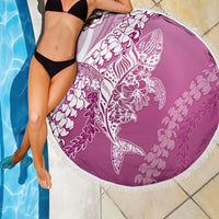 Hawaii Puakenikeni And Maile Lei Beach Blanket Pink Polynesian Shark Tattoo DT05