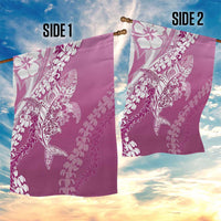 Hawaii Puakenikeni And Maile Lei Garden Flag Pink Polynesian Shark Tattoo DT05