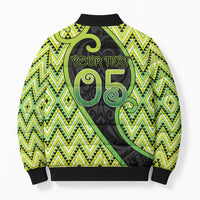 Custom Aotearoa Atua Tanemahuta Bomber Puffer Jacket God Of Forests Koru Patterns Koru Patterns