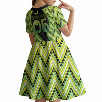 Custom Aotearoa Atua Tanemahuta Kid Short Sleeve Dress God Of Forests Koru Patterns Koru Patterns