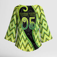 Custom Aotearoa Atua Tanemahuta Kimono Sleeve Blouse God Of Forests Koru Patterns Koru Patterns
