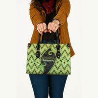 Aotearoa Atua Tanemahuta Leather Bag God Of Forests Koru Patterns Koru Patterns