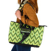 Aotearoa Atua Tanemahuta Leather Tote Bag God Of Forests Koru Patterns Koru Patterns