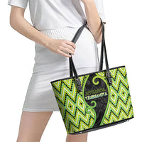 Aotearoa Atua Tanemahuta Leather Tote Bag God Of Forests Koru Patterns Koru Patterns