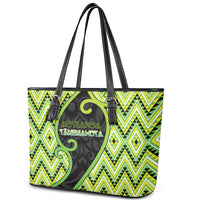 Aotearoa Atua Tanemahuta Leather Tote Bag God Of Forests Koru Patterns Koru Patterns