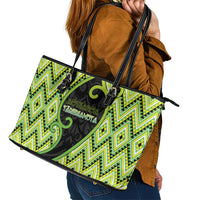 Aotearoa Atua Tanemahuta Leather Tote Bag God Of Forests Koru Patterns Koru Patterns