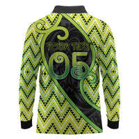 Custom Aotearoa Atua Tanemahuta Long Sleeve Polo Shirt God Of Forests Koru Patterns Koru Patterns