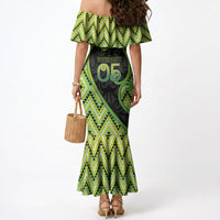 Custom Aotearoa Atua Tanemahuta Mermaid Dress God Of Forests Koru Patterns Koru Patterns