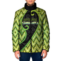 Custom Aotearoa Atua Tanemahuta Padded Jacket God Of Forests Koru Patterns Koru Patterns