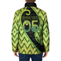 Custom Aotearoa Atua Tanemahuta Padded Jacket God Of Forests Koru Patterns Koru Patterns