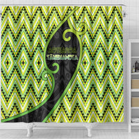 Aotearoa Atua Tanemahuta Shower Curtain God Of Forests Koru Patterns Koru Patterns
