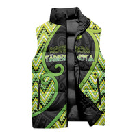 Custom Aotearoa Atua Tanemahuta Sleeveless Puffer Jacket God Of Forests Koru Patterns Koru Patterns