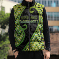 Custom Aotearoa Atua Tanemahuta Sleeveless Puffer Jacket God Of Forests Koru Patterns Koru Patterns