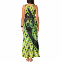 Custom Aotearoa Atua Tanemahuta Tank Maxi Dress God Of Forests Koru Patterns Koru Patterns