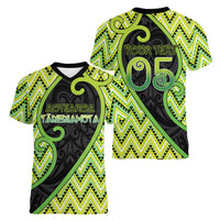 Custom Aotearoa Atua Tanemahuta Women V-Neck T-Shirt God Of Forests Koru Patterns Koru Patterns