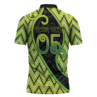 Custom Aotearoa Atua Tanemahuta Zipper Polo Shirt God Of Forests Koru Patterns Koru Patterns