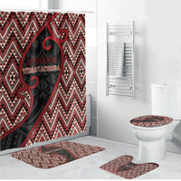 Aotearoa Atua Tumatauenga Bathroom Set God Of War Koru Patterns