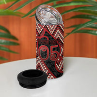 Custom Aotearoa Atua Tumatauenga 4 in 1 Can Cooler Tumbler God Of War Koru Patterns