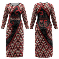 Custom Aotearoa Atua Tumatauenga Couples Matching Long Sleeve Bodycon Dress and Long Sleeve Button Shirt God Of War Koru Patterns