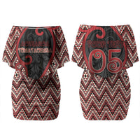 Custom Aotearoa Atua Tumatauenga Couples Matching Off Shoulder Short Dress and Hawaiian Shirt God Of War Koru Patterns