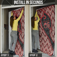 Custom Aotearoa Atua Tumatauenga Door Cover God Of War Koru Patterns