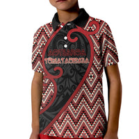 Custom Aotearoa Atua Tumatauenga Kid Polo Shirt God Of War Koru Patterns