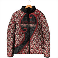 Custom Aotearoa Atua Tumatauenga Padded Jacket God Of War Koru Patterns