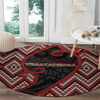 Aotearoa Atua Tumatauenga Round Carpet God Of War Koru Patterns