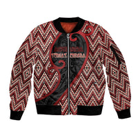 Custom Aotearoa Atua Tumatauenga Sleeve Zip Bomber Jacket God Of War Koru Patterns