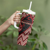 Custom Aotearoa Atua Tumatauenga Tumbler With Handle God Of War Koru Patterns