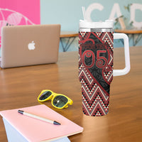 Custom Aotearoa Atua Tumatauenga Tumbler With Handle God Of War Koru Patterns