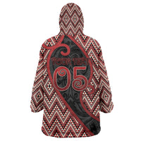 Custom Aotearoa Atua Tumatauenga Wearable Blanket Hoodie God Of War Koru Patterns