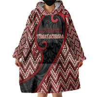 Custom Aotearoa Atua Tumatauenga Wearable Blanket Hoodie God Of War Koru Patterns