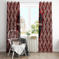Aotearoa Atua Tumatauenga Window Curtain God Of War Koru Patterns