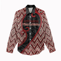 Custom Aotearoa Atua Tumatauenga Women Casual Shirt God Of War Koru Patterns