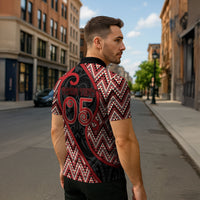 Custom Aotearoa Atua Tumatauenga Zipper Polo Shirt God Of War Koru Patterns