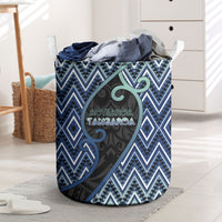 Aotearoa Atua Tangaroa Laundry Basket God Of Ocean Koru Patterns