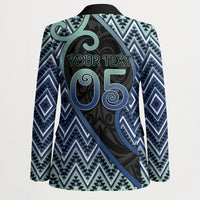 Custom Aotearoa Atua Tangaroa Blazer God Of Ocean Koru Patterns