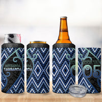 Custom Aotearoa Atua Tangaroa 4 in 1 Can Cooler Tumbler God Of Ocean Koru Patterns