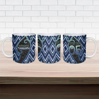 Custom Aotearoa Atua Tangaroa Ceramic Mug God Of Ocean Koru Patterns