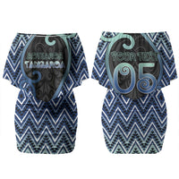 Custom Aotearoa Atua Tangaroa Couples Matching Off Shoulder Short Dress and Hawaiian Shirt God Of Ocean Koru Patterns
