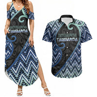 Custom Aotearoa Atua Tangaroa Couples Matching Summer Maxi Dress and Hawaiian Shirt God Of Ocean Koru Patterns