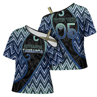 Custom Aotearoa Atua Tangaroa Cross Shoulder Shirt God Of Ocean Koru Patterns