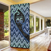 Custom Aotearoa Atua Tangaroa Door Cover God Of Ocean Koru Patterns
