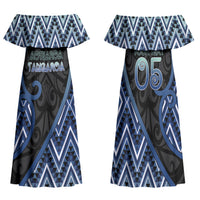 Custom Aotearoa Atua Tangaroa Family Matching Off Shoulder Maxi Dress and Hawaiian Shirt God Of Ocean Koru Patterns